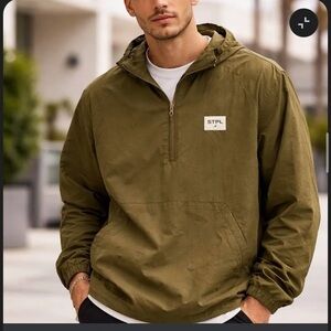 Source Unknown Olive Windbreaker Jacket